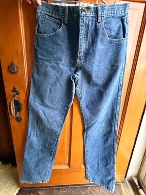Men's Indigo Blue Denim Jeans 34x36